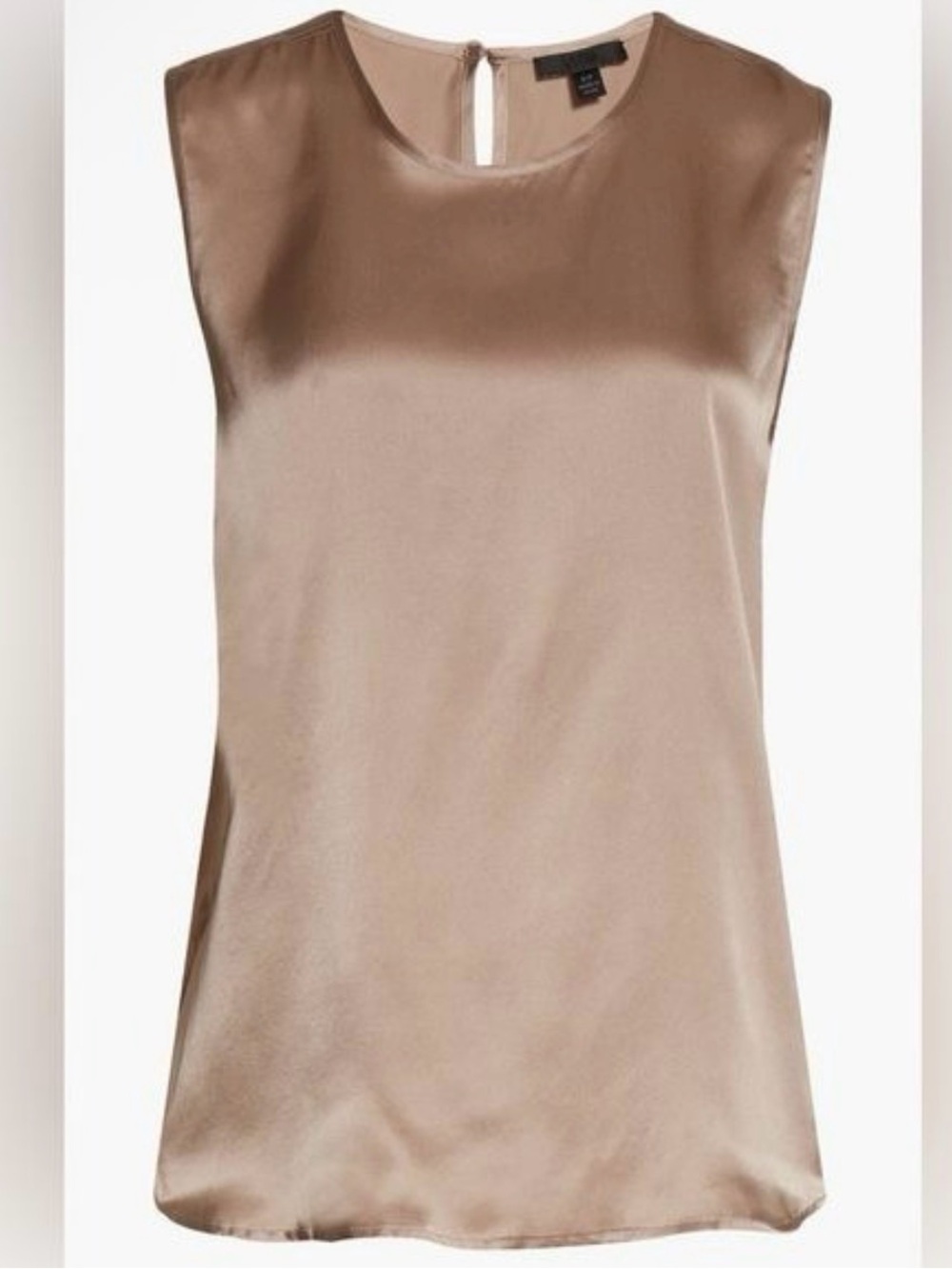 ATM NWT 100% Silk Sleeveless Tank Quartz Tan Medium